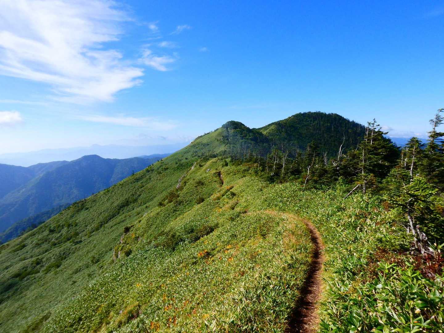 山頂駅-金山沢の頭-裏寺子屋山-岩菅山-裏岩菅山-一の瀬バ 縦走コースの写真
