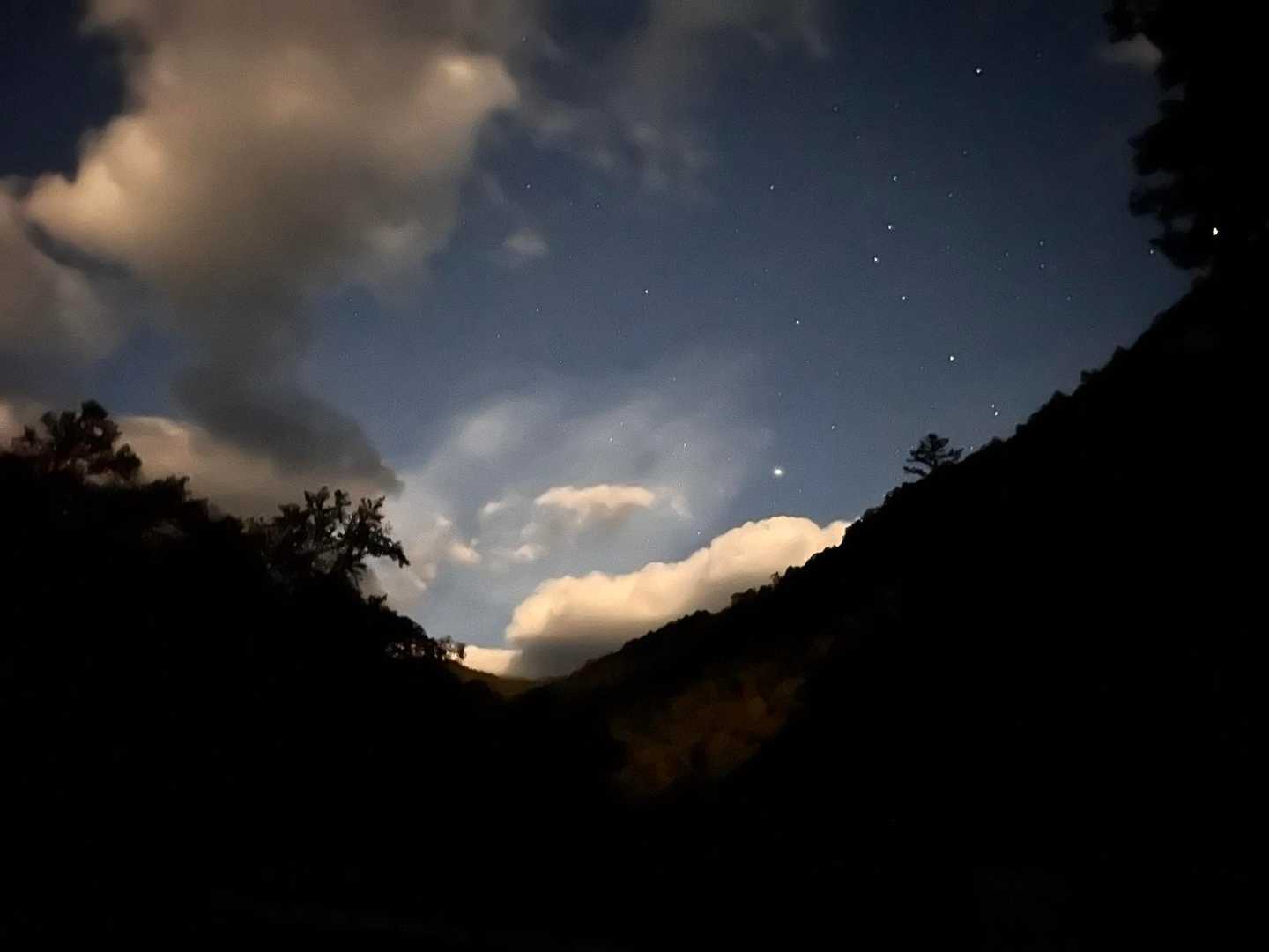 星がキレイだけど
雲がある…