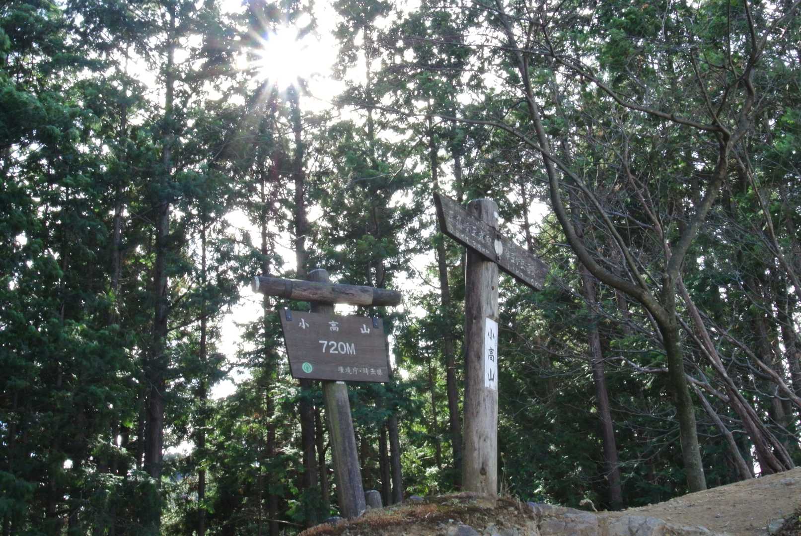 標高720mの小高山。