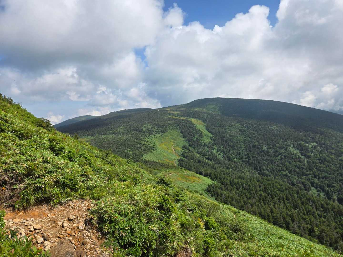 振り返って西吾妻山