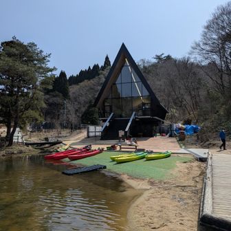 穂高湖畔にあるお洒落なカフェで食事しました😊
