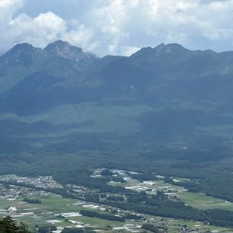 八ヶ岳が顔を出した