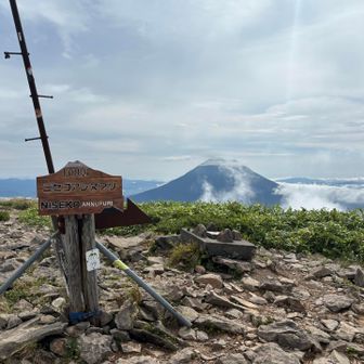 山頂と羊蹄山