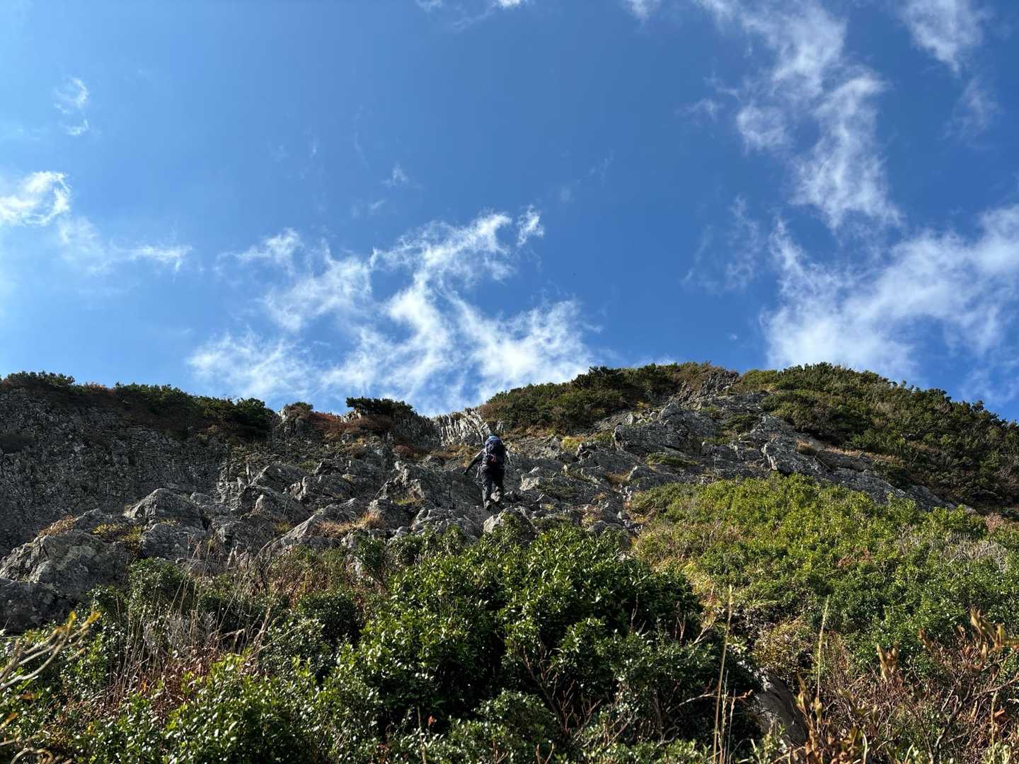 嫁さんバックで下山！