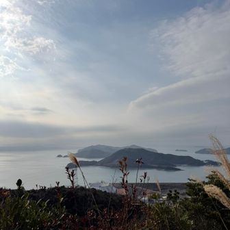 笠戸島。国東半島は見えていましたが、由布岳は見えませんでした。