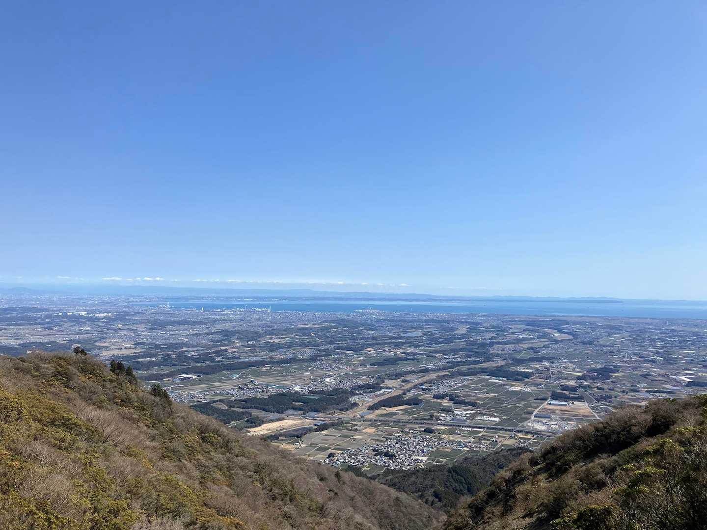 渥美半島、三河湾までよく見える