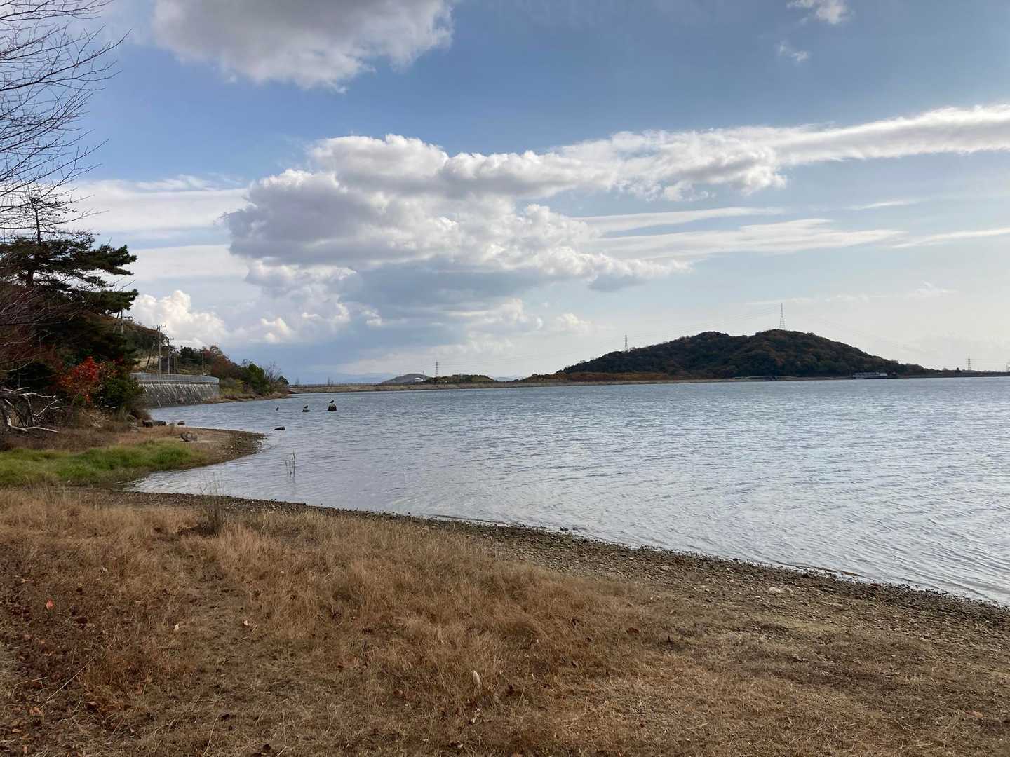 古墳群周囲の岸辺