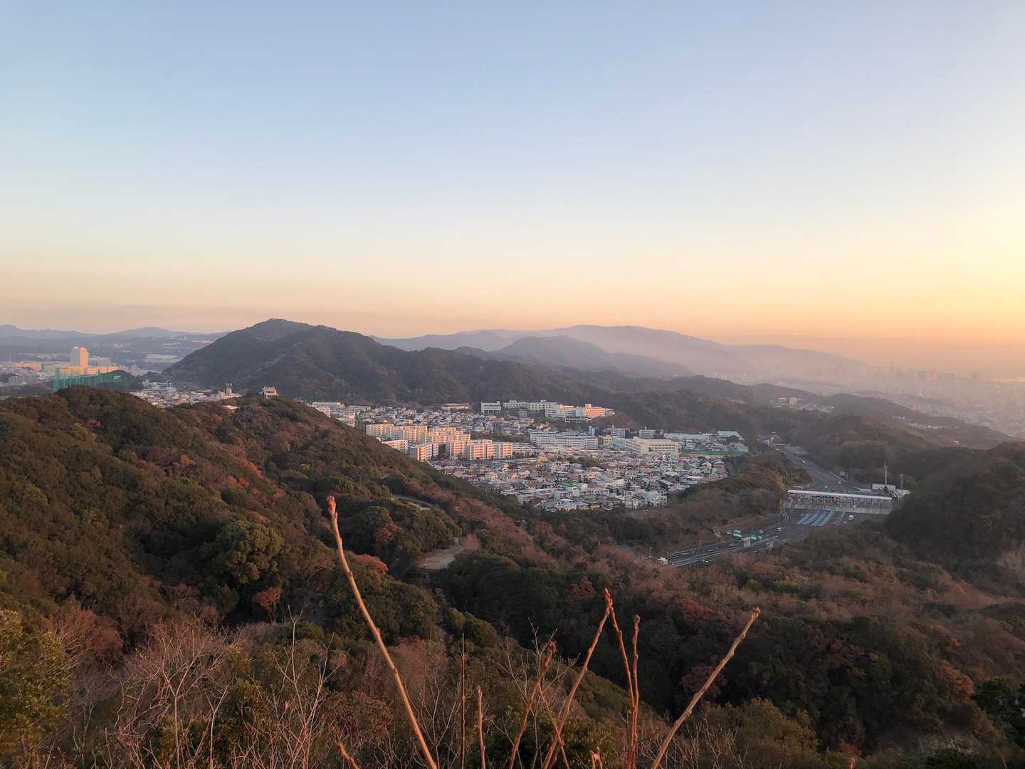 縦走路方面もきれい。朝もいいですね。