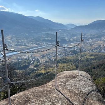 展望台から瀬戸内海が見えています。