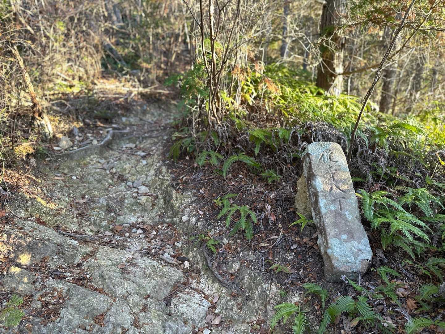 義経道に古い丁石が倒れていました。
従寺八丁､､､これより寺まで八丁と示されています。