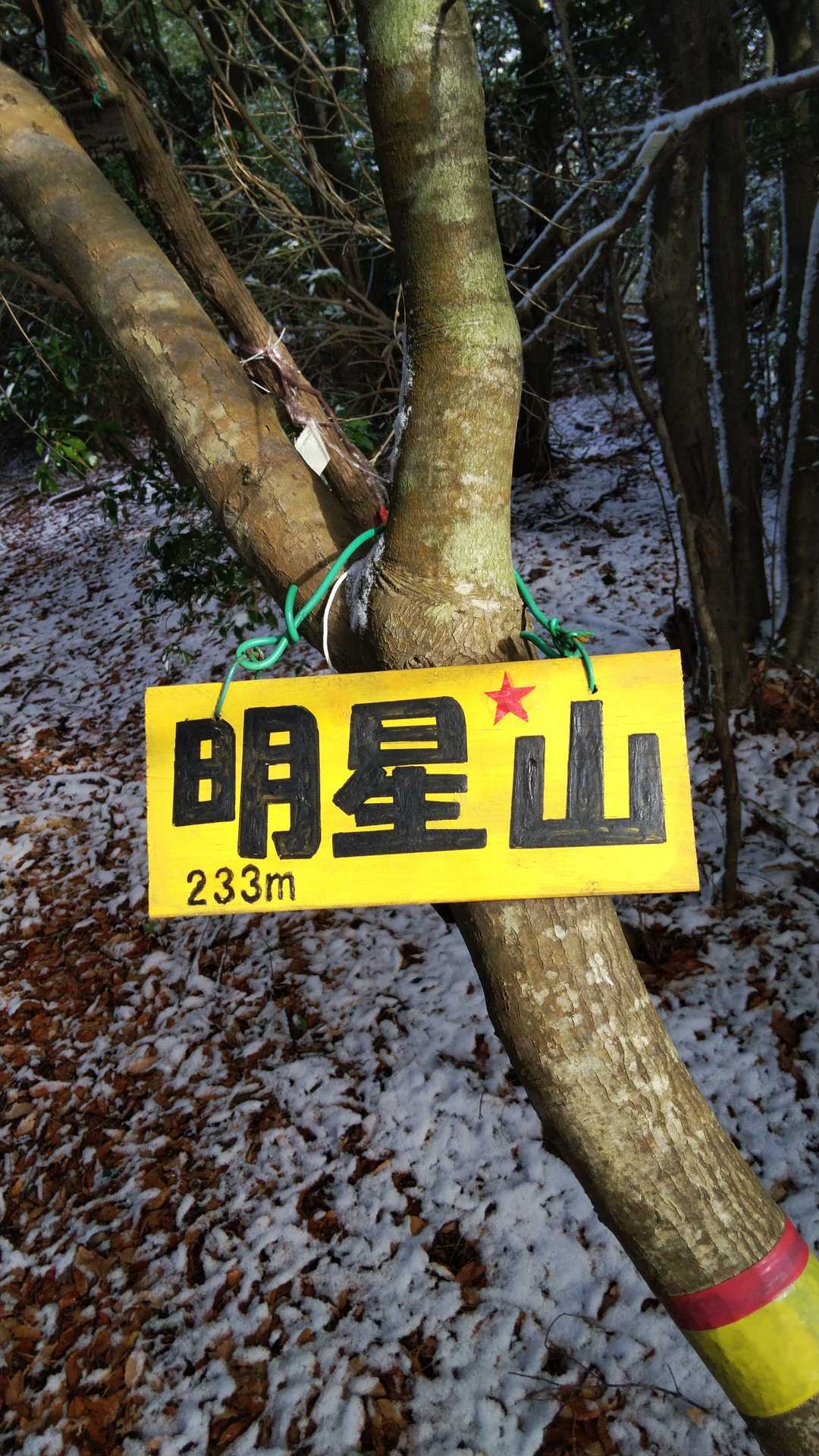 3座目の明星山到着！マイナーだけど綺麗なプレートに感謝です♪