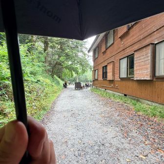 小雨対応しながらテクテク