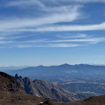祖母傾方面の山並み。