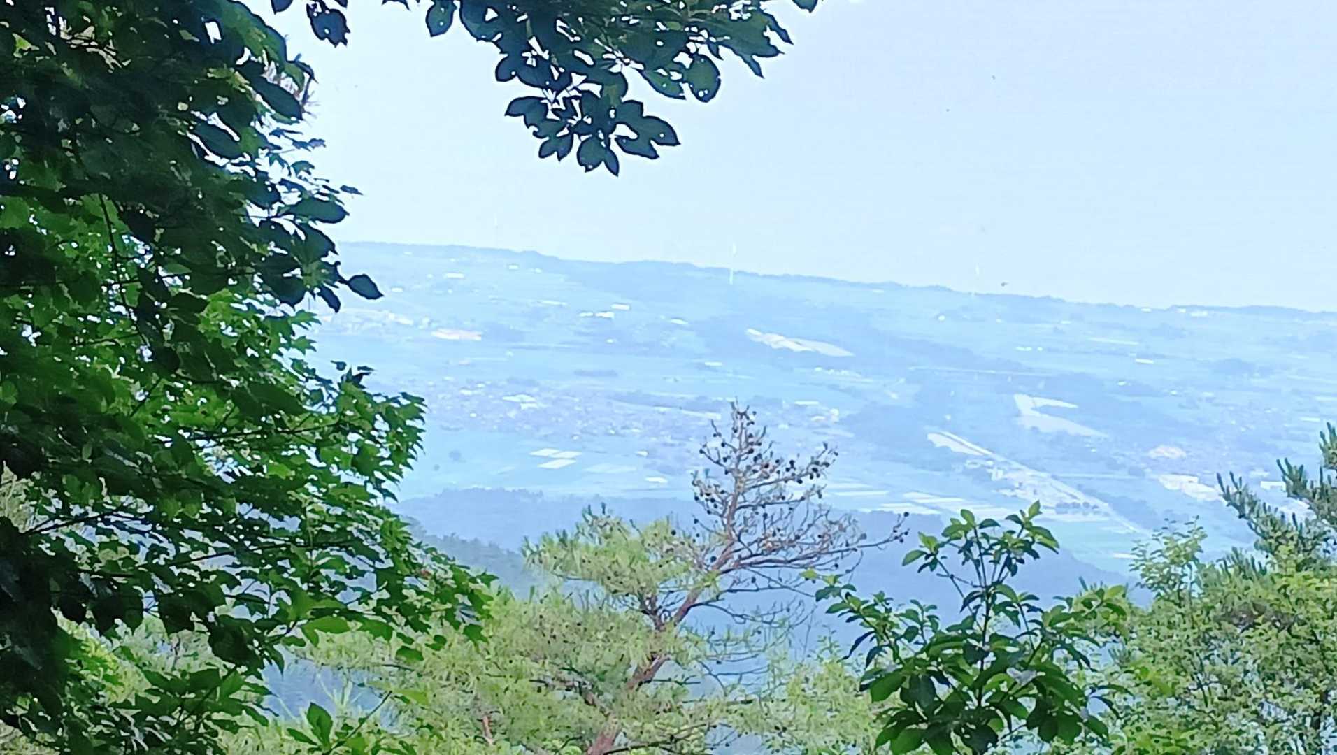 日本海も霞んでます😥