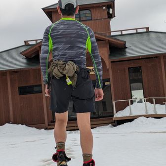 短パンで丁度良い感じ🙄小雨降ってきたのでロードでおりました