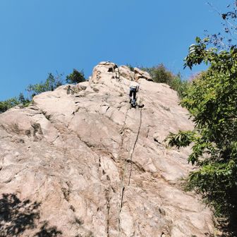 会長の懸垂下降