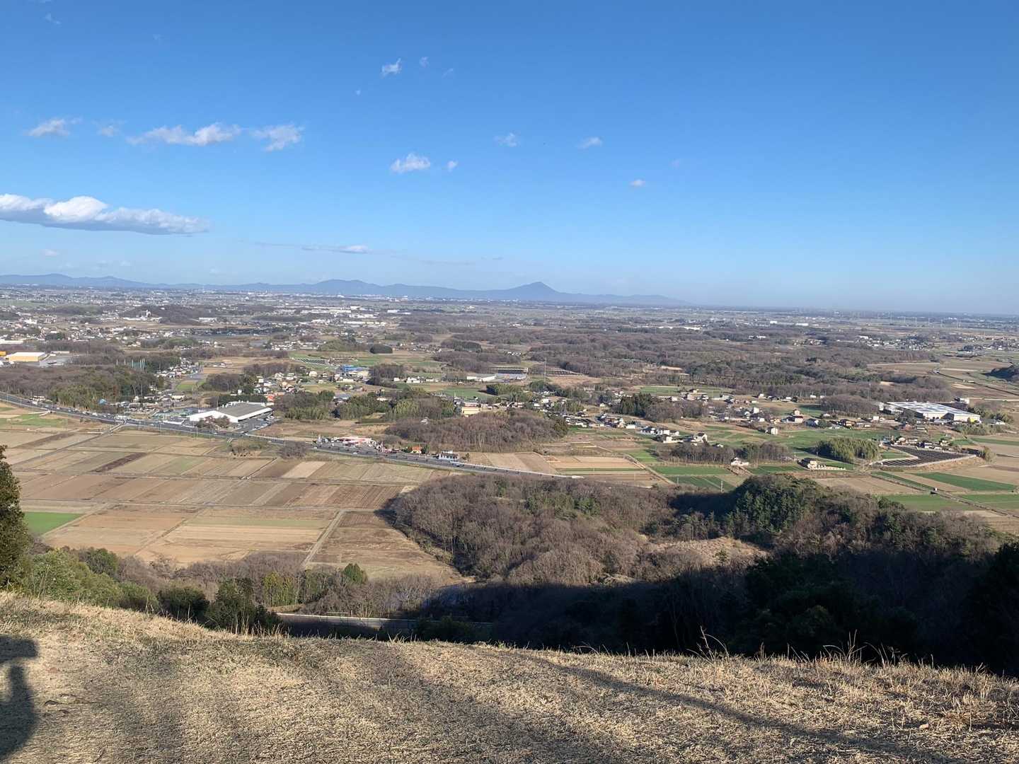 ハング・パラグライダーフライトエリアから筑波山方面