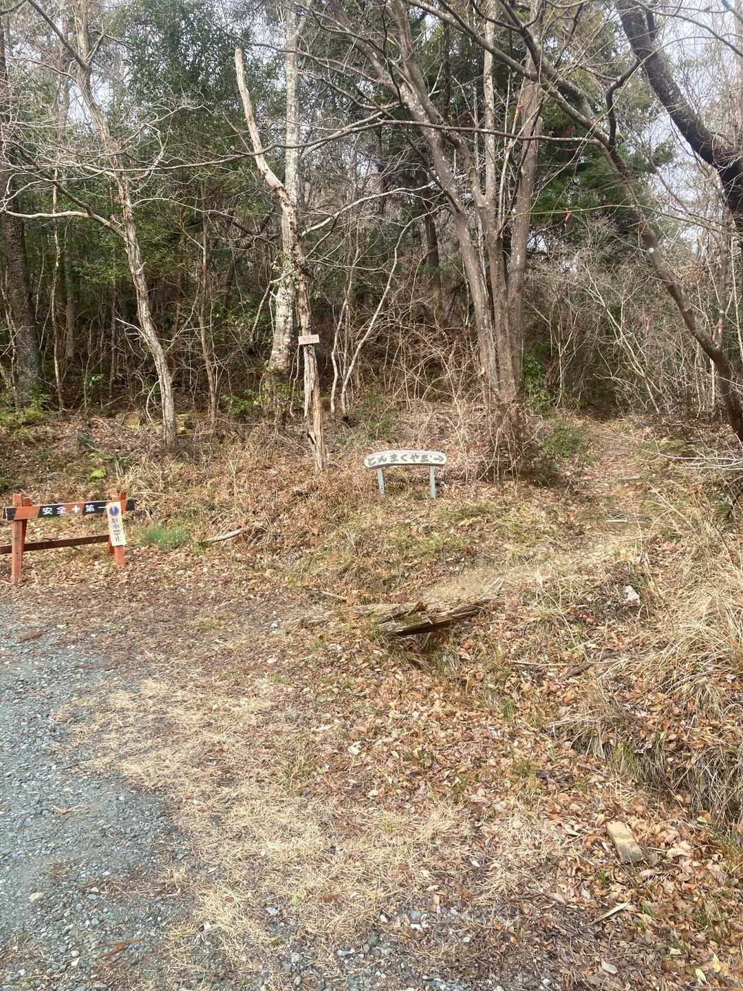 陣座峠　側からの登り口　　林道を歩いて帰ります♪