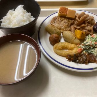 夕飯は噂のビュッフェ
美味しい
おかずもおかわり自由
ちなみに朝食もビュッフェ
味が濃くて最高