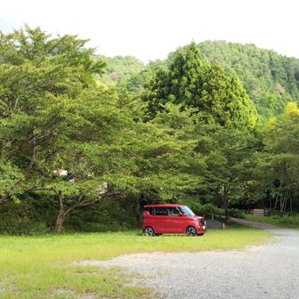 場所がわからず地元の方に教えてもらった駐車地。右京区役所宕院出張所の北側の狭い坂を上がった所です。