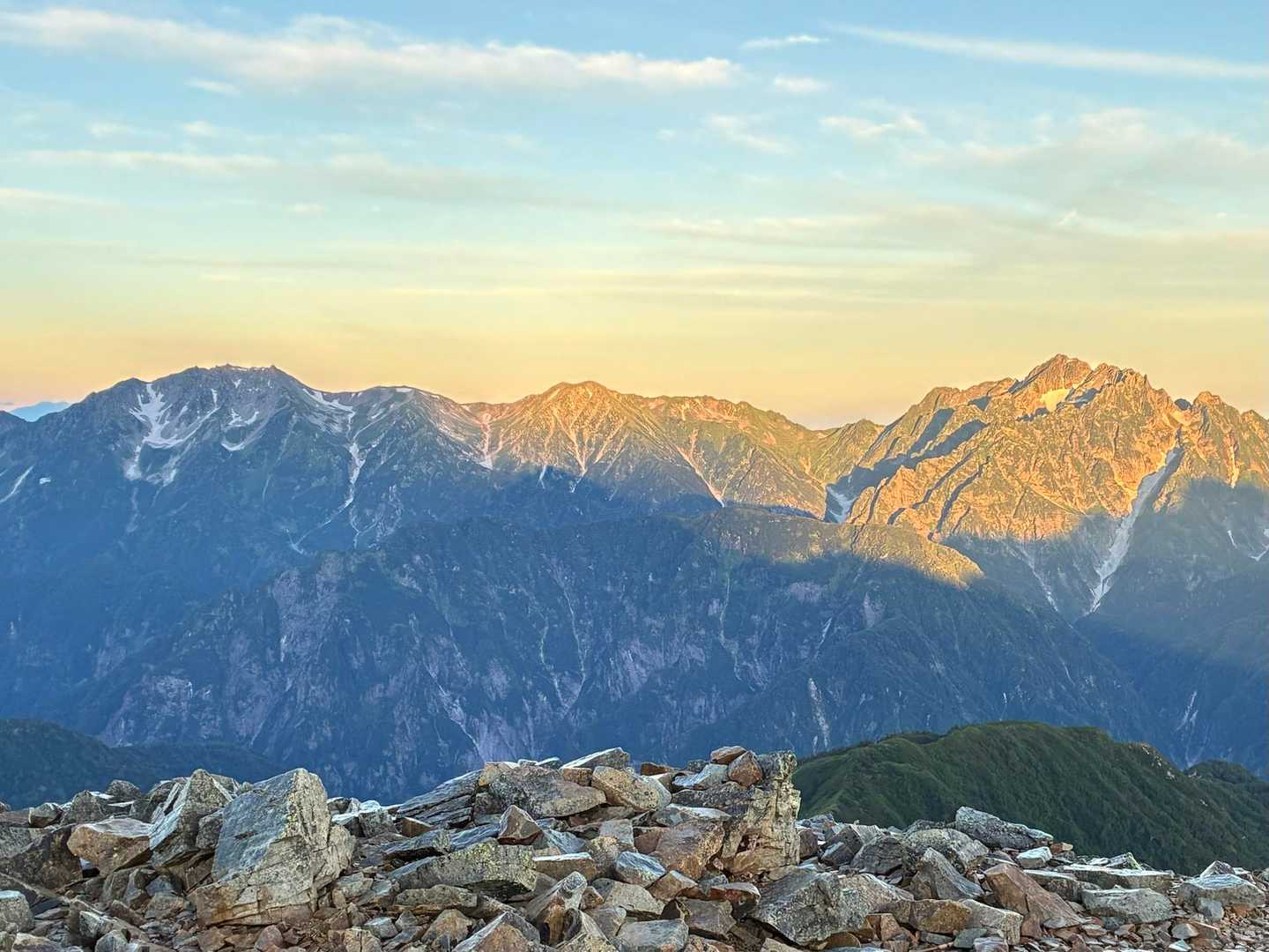 立山、別山と剱岳