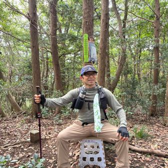 この山域は山城だったので戦国武将風なポーズで🤣