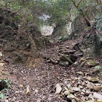 六甲山・長峰山・摩耶山 ロープが張ってあるので、それほど苦労しません