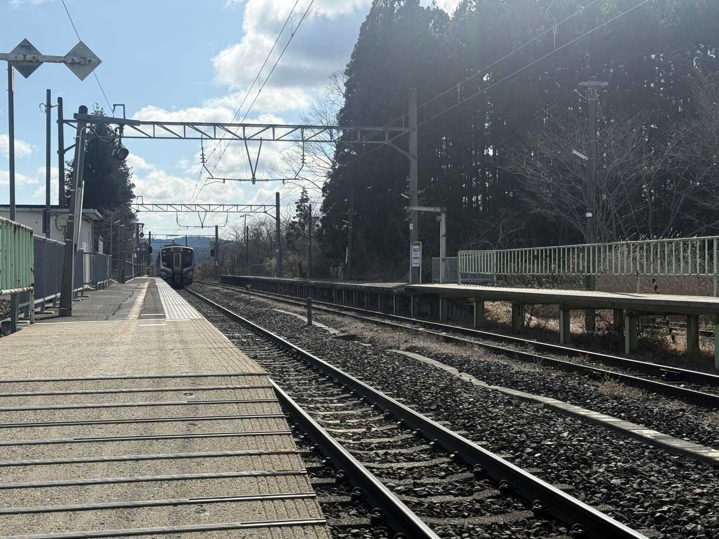 無人駅〜登り列車仙台へ🚃