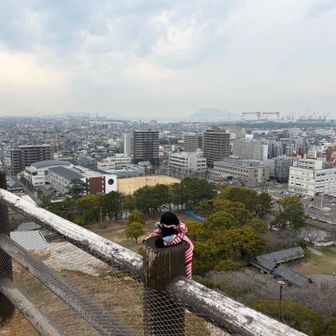 天守からの眺めで造船の街であることを知る
