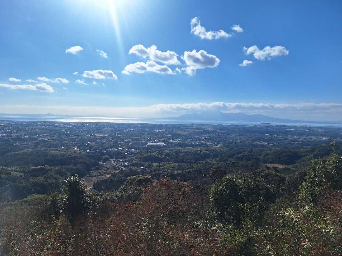 天草の島々と雲仙岳は雲☁に💦