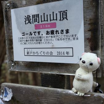 山頂標識は…コレｶﾅ
眺望なしﾃﾞｽ