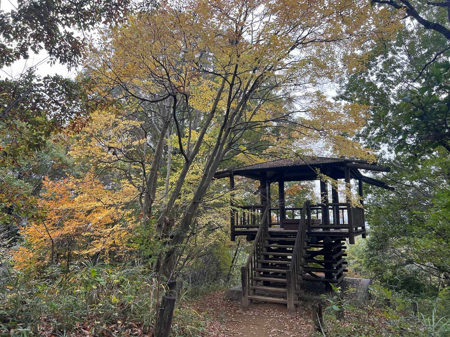 要害山遊歩道の展望台？四阿？