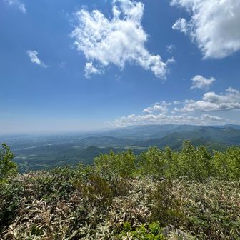 佐幌岳山頂から見る十勝平野側の景色