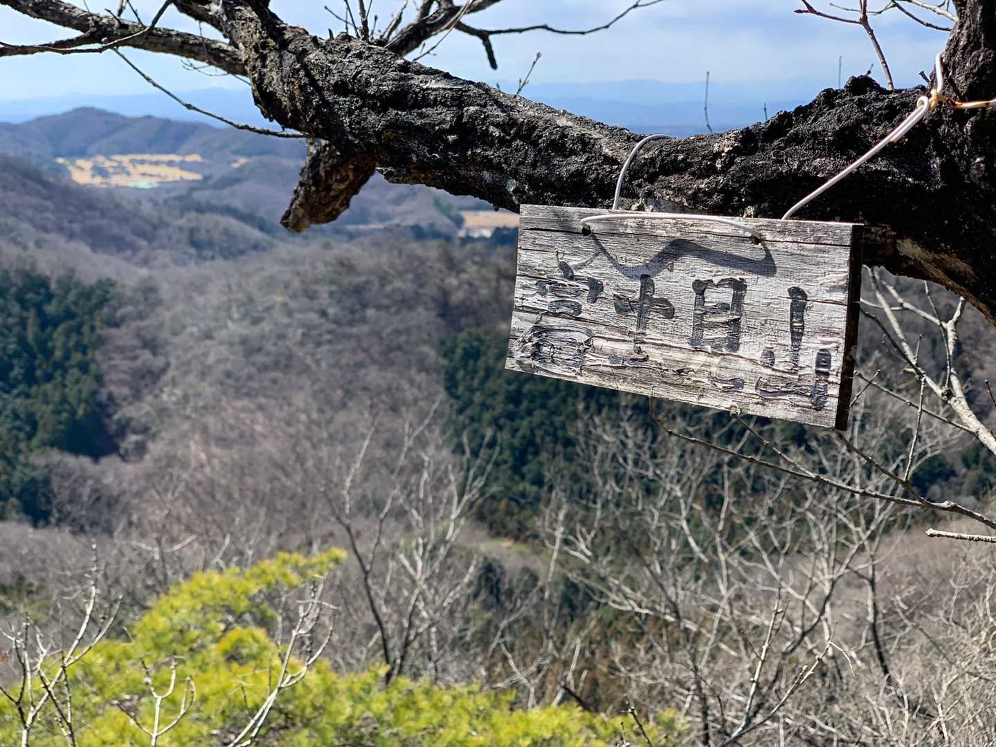 雷電山-鳩ノ峰-富士見山-藤平山-朝日山-山王山登山口-山 周回コースの写真