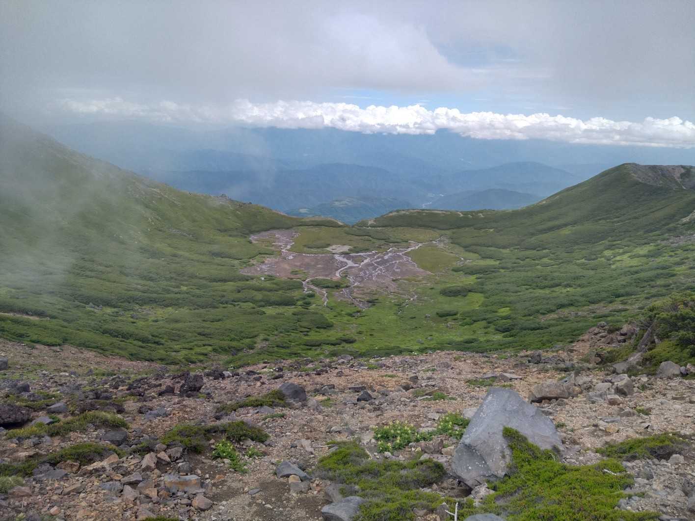 御嶽登山道入口-継子岳-飛騨頂上-摩利支天乗越-摩利支天山 往復コースの写真