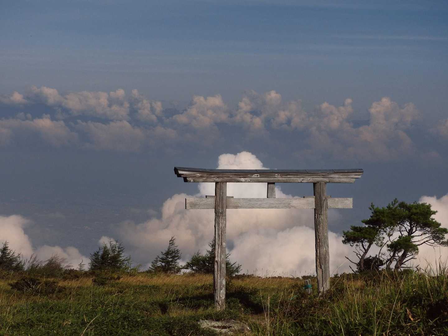 晴れわたっていれば天空の鳥居感が出せるはず（*´▽｀*）
今回は雲上の鳥居