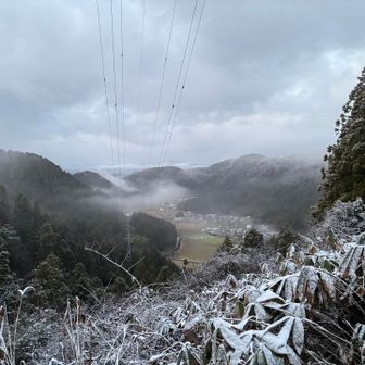 鉄塔からの眺めも淡く雪が積もってキレイ