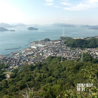 観音堂から小久野島・大崎上島方面