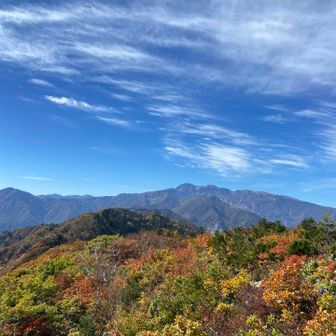紅葉と白山