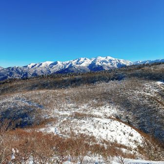 山頂より白山の峰々