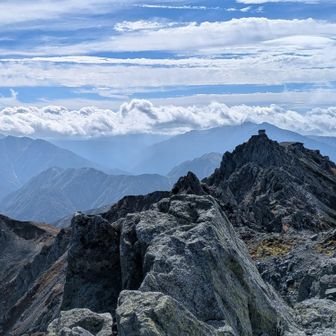 大汝山からの雄山神社