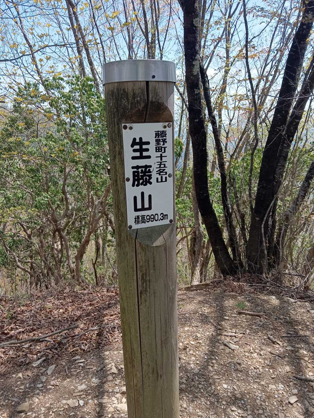 生藤山のピーク 2年越しに来れました