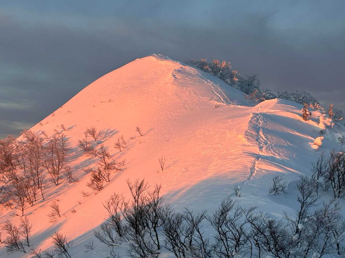 朝日に照らされる前一ノ峰🏔️
これが見れて良かった😍