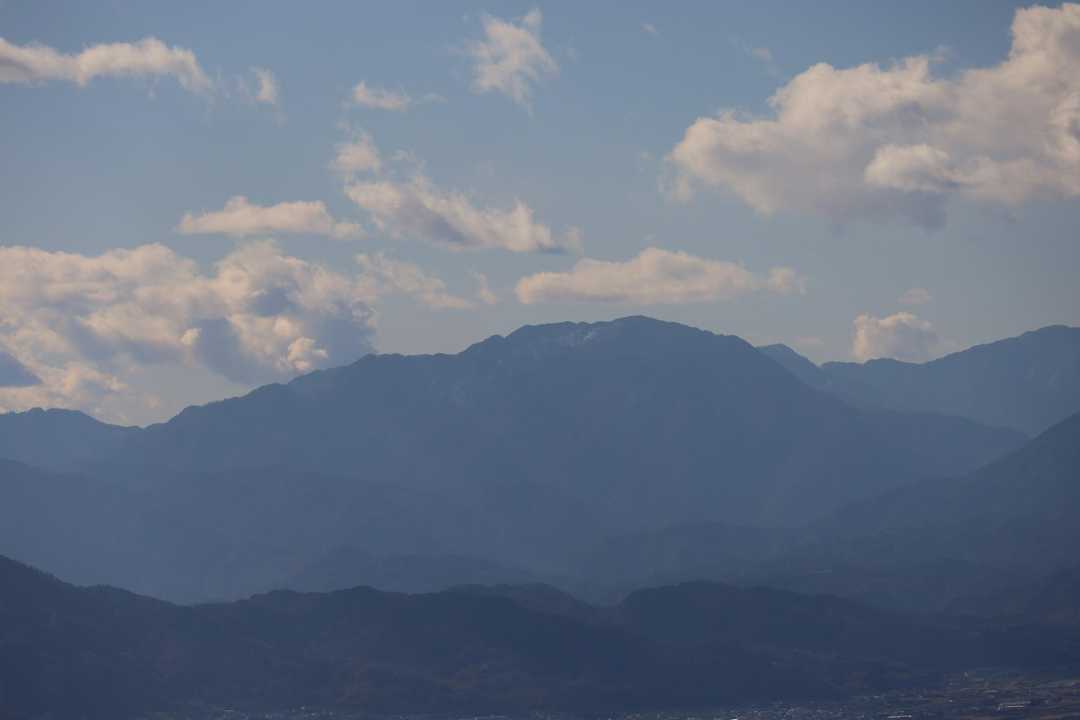 七面山をズーム