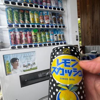 キャンプ場に自販機あったー🤩
幸せ〜🤪