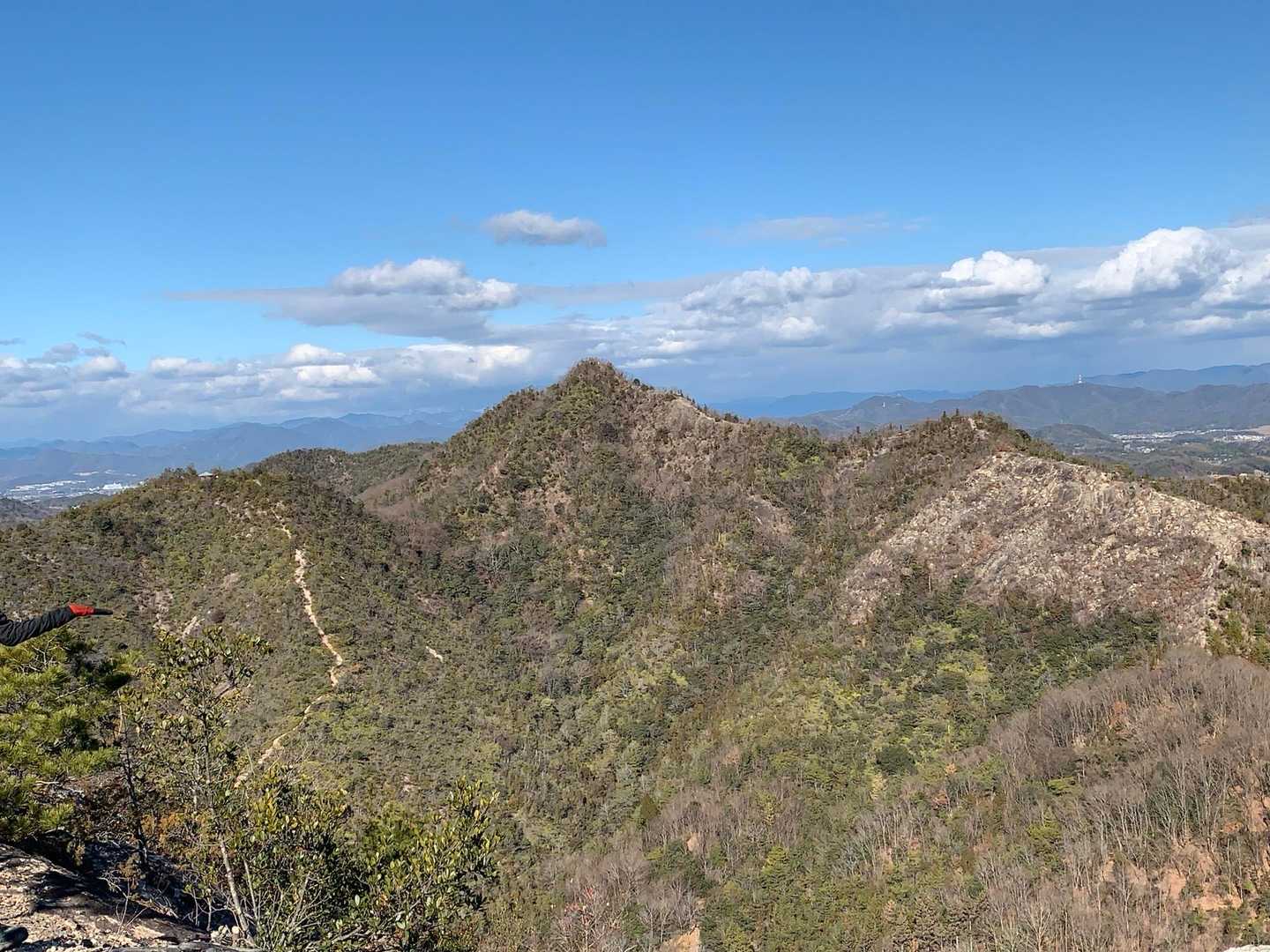 歩いてきた笠松山
