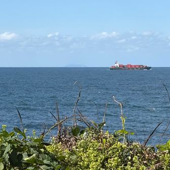 沖津宮から見た沖ノ島