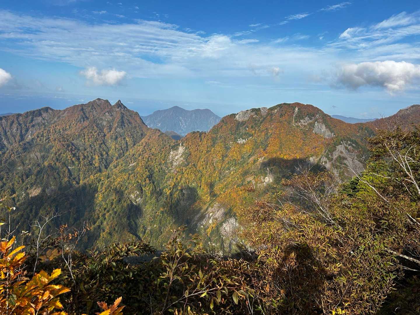駒ヶ岳登山口-駒ヶ岳-鬼ヶ面山-鋸岳-鋸岳登山口 縦走コースの写真