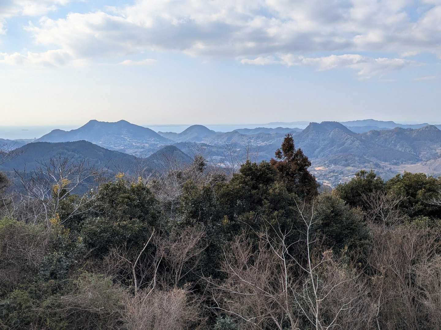 今日登った３つと津辺野山