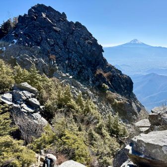 山頂裏側と富士山🗻
